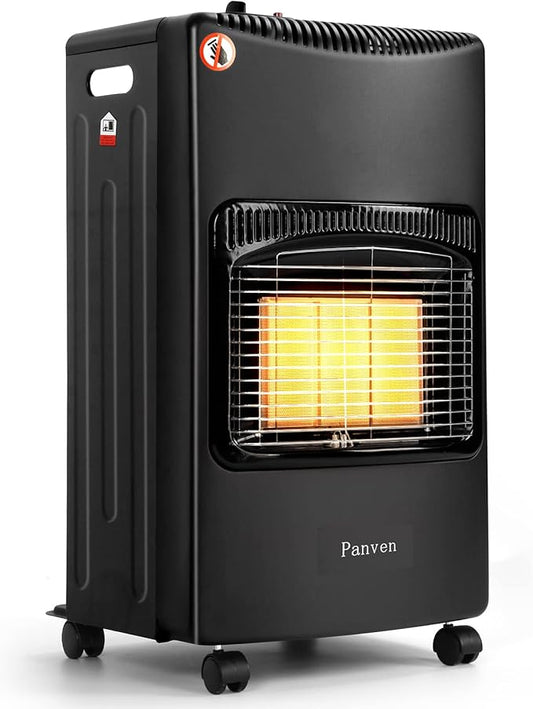 Patio Propane Heater, 18,000 BTU Portable Gas Infrared Heaters for Outdoor Use, Suitable for 20lb 30lb Propane