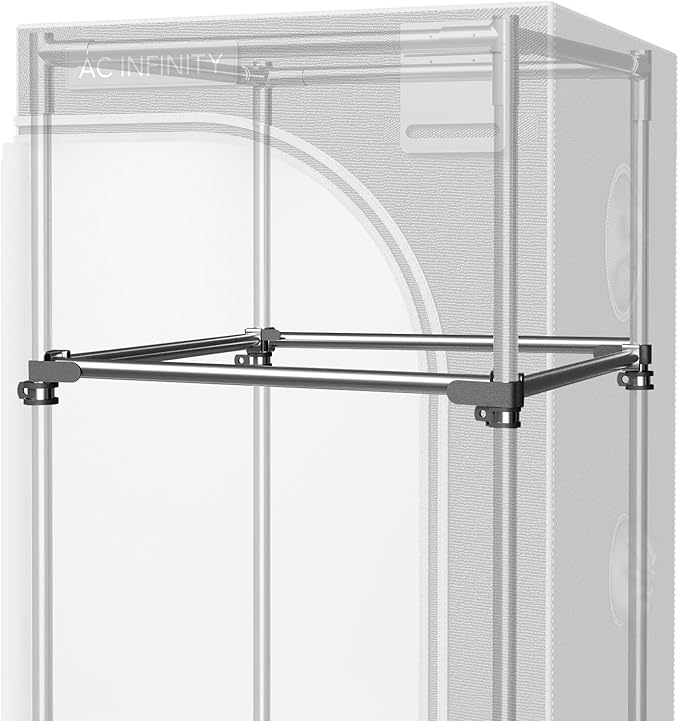 AC Infinity Heavy-Duty Grow Tent Mounting Bars 2x2', High Airflow CFM Kit Prevents Walls from Sucking in, Trellis and Supplemental Lights Mounting for All 2x2 Indoor Grow Tents