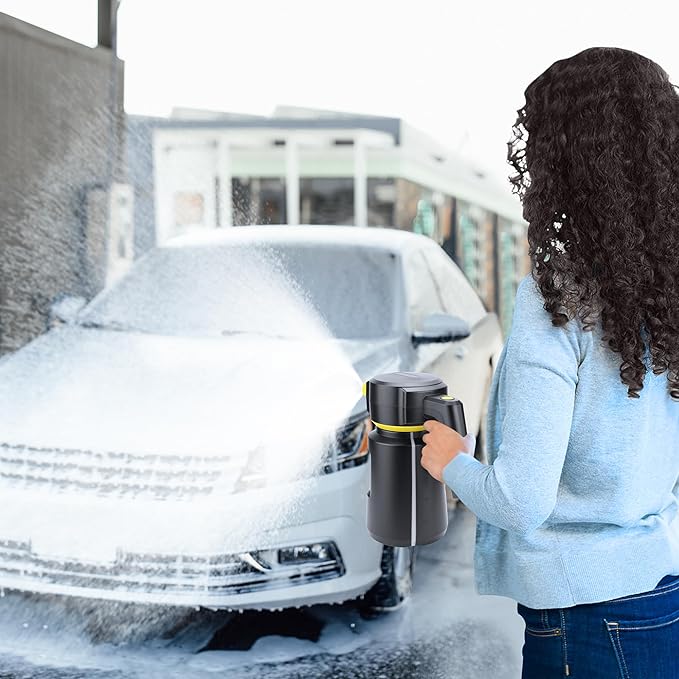 Electric Car Foam Sprayer 2L Cannon Sprayer Cordless Battery Powered Foam Gun Car Wash Sprayer 4500Mah USB C Recahgeable Sprayer