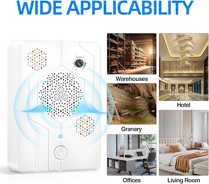 2 Pcs Upgraded Ultrasonic Bat Repellent for Attic,Garage Indoor & Outdoor Use,Humane & Effective Rechargeable Bat Deterrent Devices Reject Repelling System,Get Rid of Bats Keep Away Home Farm