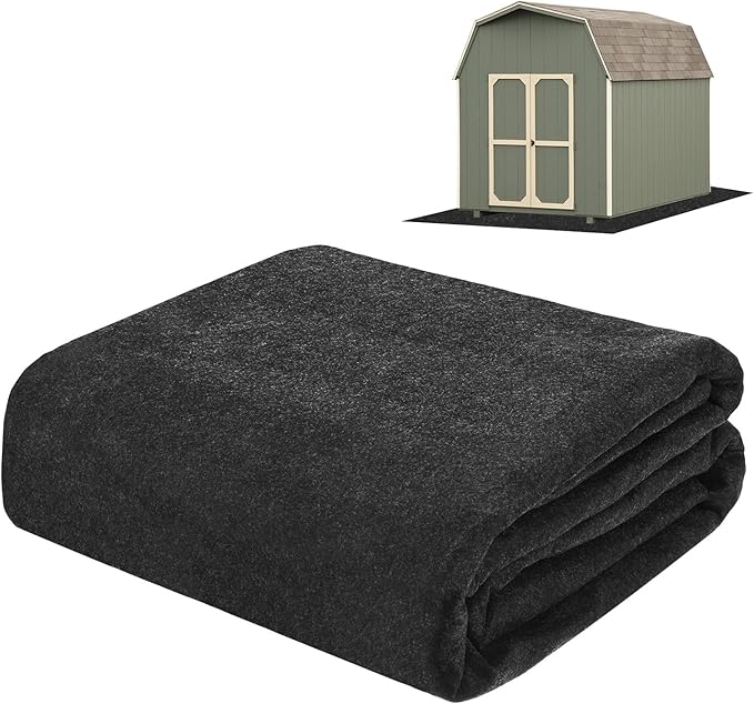 Outdoor Storage Shed Mat, 4x6.3 FT Waterproof Small Shed Flooring Mat for Patio Furniture Floor Protecting from Wear/Liquid/Dust/Oil, Non-Slip Carport Pad [Grey]