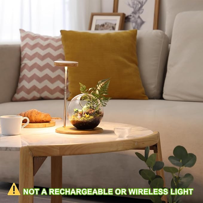 yadoker Plant Grow Light for Indoor Plant,Bamboo Mini LED Grow Light Garden,Height Adjustable,Automatic Timer with 8/12/16 Hours
