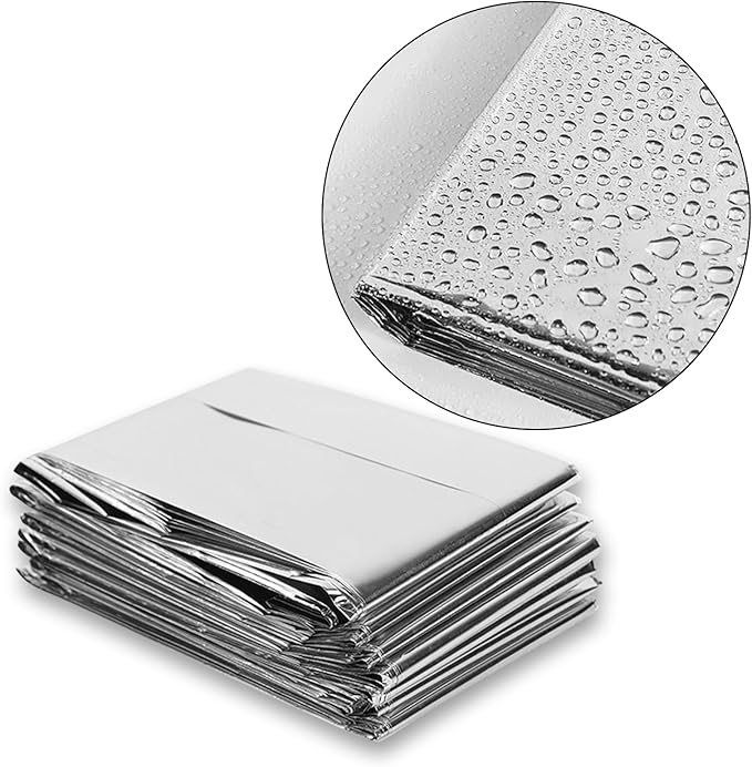 2 Pcs Plant Reflective Mylar Film, 82.6 x 55.1 Inch High Silver Plant Reflective Film, Garden Greenhouse Covering Foil Sheets for Plant Growth/First Aid/Marathon/Camping/Outdoor Survival