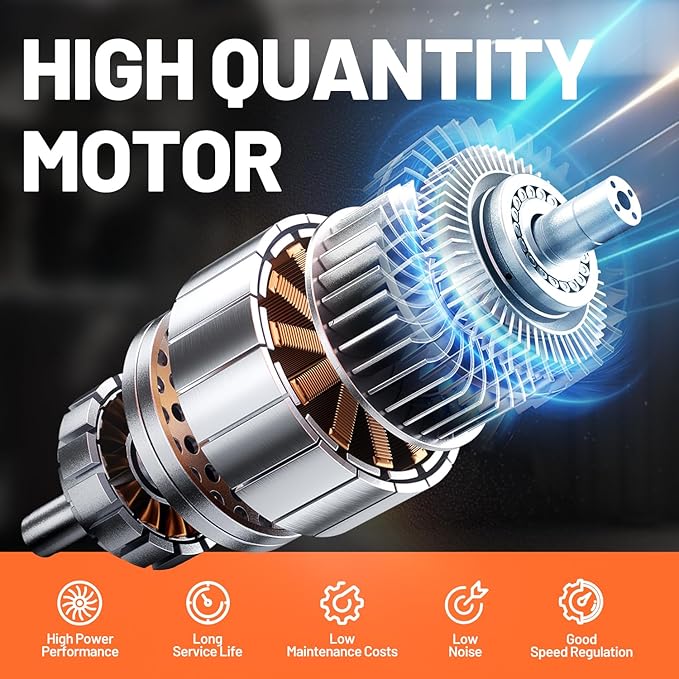 Litheli 13.4inch Electric Lawn Mower Cordless,Grass Cutter Machine for 2600 Sq.Ft.Lawnmower with Brushless Motor, 8 Gallon Capacity, Cutting Height from 1 to 2.5 in, Includes 2X4.0 Ah Battery.