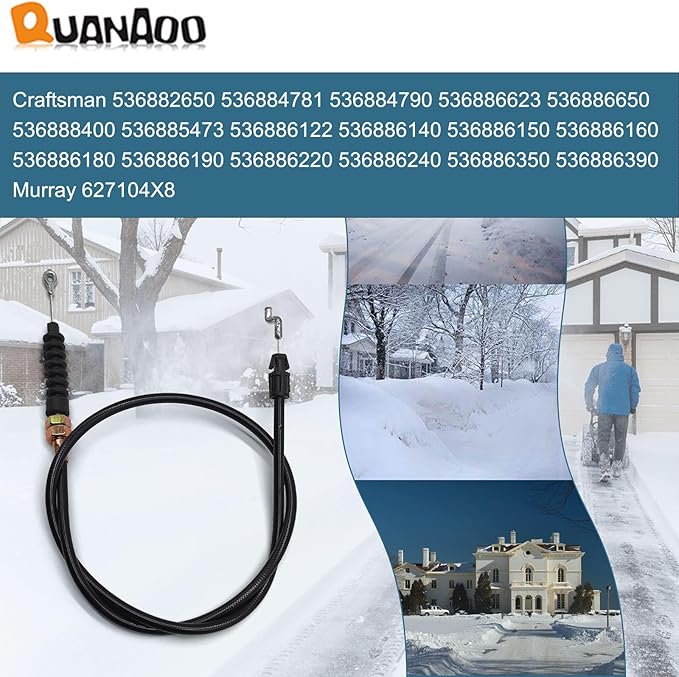 Auger Control Cable 761400MA for Craftsman Murray 627104X8 Snow Blower Snow Thrower Replace 340373 Auger Clutch Cable