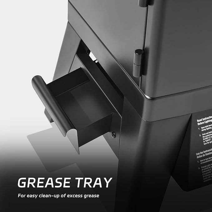 Large Vertical Propane Smoker Grill – 4-Rack Outdoor Gas BBQ Smoker with Temperature Control, Heavy Duty Design & Weather-Resistant Cover for Meat, Fish, Ribs