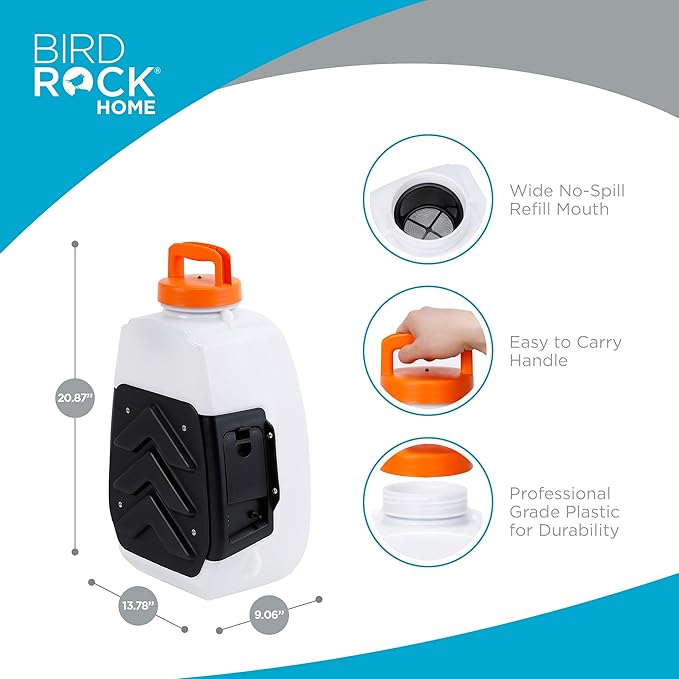 BIRDROCK HOME 4-Gallon Battery-Powered Garden Sprayer - Adjustable Stainless Steel Wand, Lightweight, Rechargeable 12V Lithium Battery, Ideal for Lawn, Garden, and Outdoor Spaces