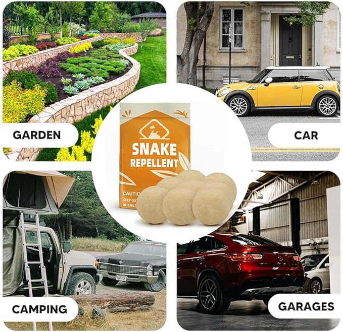 Snake Repellent for Yard Powerful, Snakes Away Repellent for Outdoors, Snake Deterrent Pet Safe Indoor, Yard Snake Out Repellant, Keep Snake Out of Home, Garden, Garage, Camping - 8 Pouches
