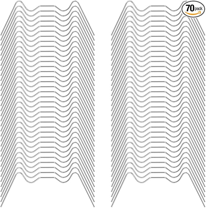 70 Pieces Stainless Steel Greenhouse Panel Clips Greenhouse Glazing Clips Wire Clip Thick Gauge Wire W Type Clip Stability High Tensile for Harbor Freight 2.95 inch/7.5cm