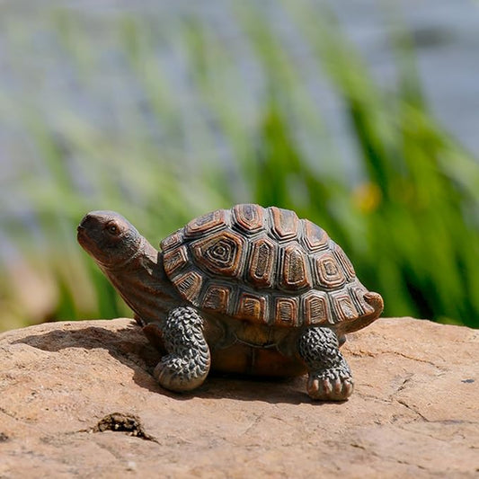 AETVRNI Turtle Figurine Garden Statue Resin Animal Sculpture Realistic Turtle of Polyresin Garden Patio Lawn Yard Outdoor Decorative,S