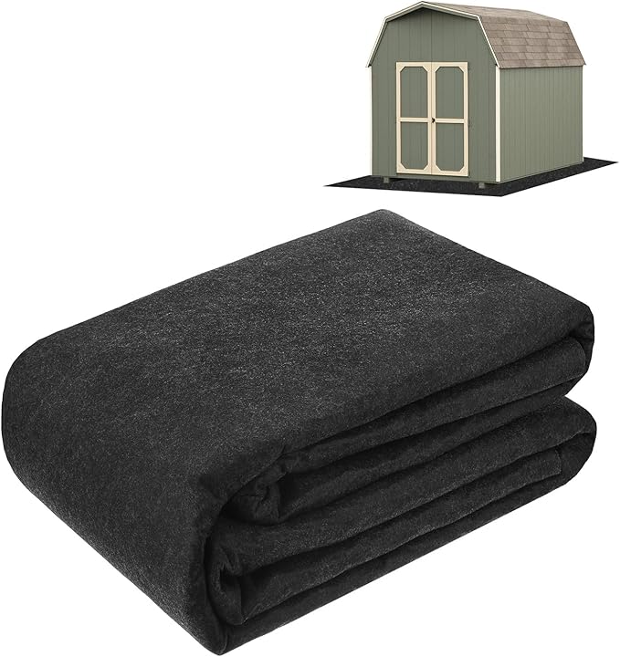 Outdoor Storage Shed Mat, 9.9x12.5 FT Waterproof Small Shed Flooring Mat for Patio Furniture Floor Protecting from Wear/Liquid/Dust/Oil, Non-Slip Carport Pad [Grey]