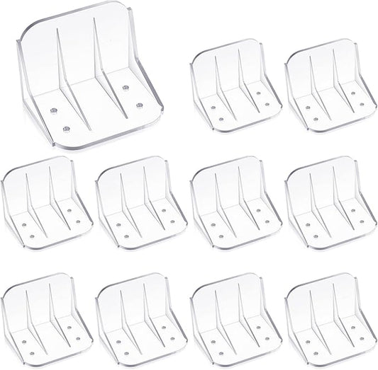 Taiyin 10 Pack Large Snow Guards for Metal Roofs 4 x 3 x 3 Inch Jumbo Ice Guard Snow Block Stops for Prevent Sliding, Without Screws or Adhesive (Clear)