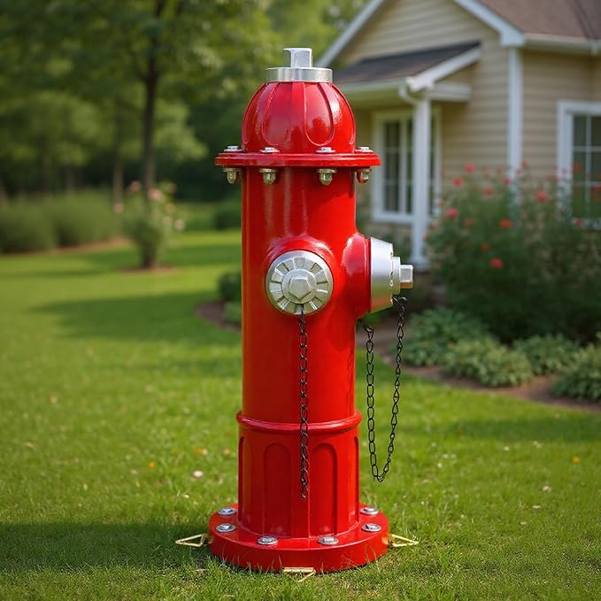 Fire Hydrant for Dogs To Pee On, Dog Fire Hydrant Pee Post Outdoor Statue for Yard Lawn Decor, Fake Fire Hydrant for Porch Garden Decorative Fireman Gift, 13.5"H × 5.9"L × 5.1"W (Classic)