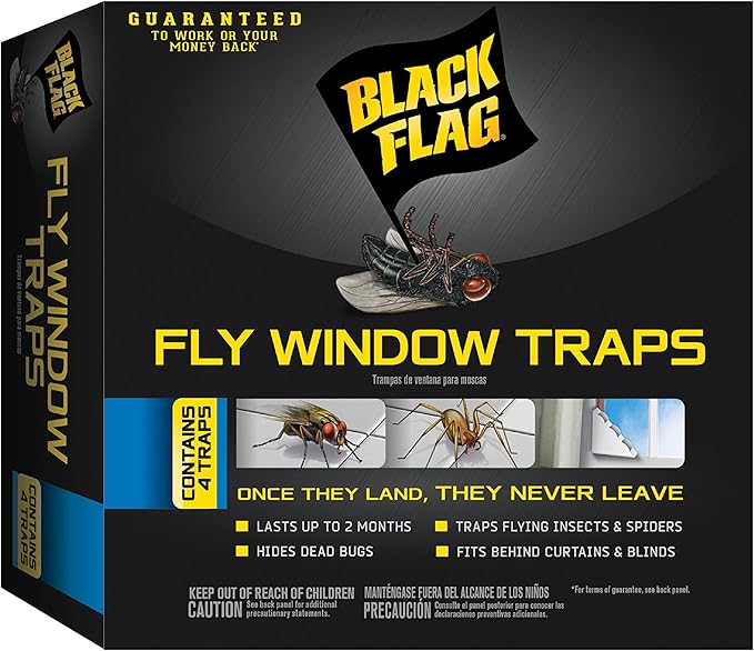 Black Flag, Fly Window Trap, 4-count, Clear