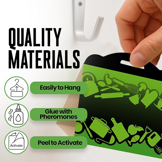 MothMag Pantry Moth Traps with Pheromones – 6 Pack, Non-Toxic Insect Killer for Kitchen, Cupboards, and Food Storage – Indoor Pantry Moth Glue Traps How to Get Rid of Pantry Moths