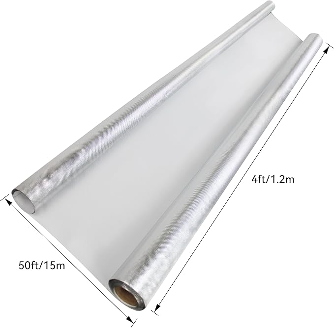 TEXALAN(R) Diamond Film Foil Roll Highly Reflective Mylar Film Roll for Grow Room 4X50FT 6 Mil