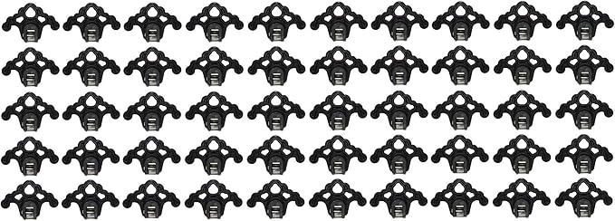 Plastic Roof Ice Guard Snow Guard Snow Stops for Standing Seam Metal Roofing - Multi-Color/Multi-Pack Listing (50, Black)