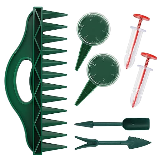 7 Pack Transplanting Dispenser,Sowing Seeds Dispenser,Handhold Seedlings Dibber,Practical Small Sowing Tools for Planting Vegetables and Flowers,Suitable for Greenhouses,Gardens,Lawns,Farmland