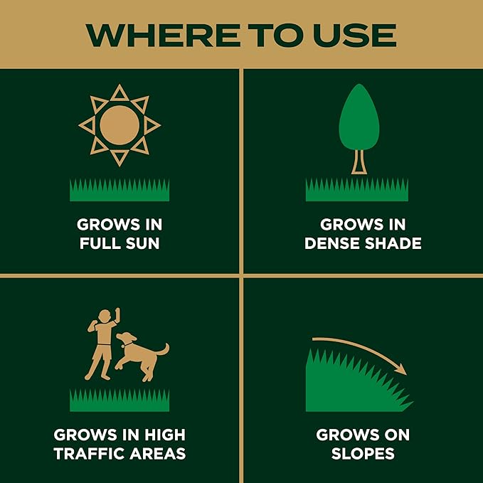 Scotts EZ Seed Patch & Repair Southern Gold Blend for Tall Fescue Lawns, Mulch, Grass Seed and Fertilizer for Bare Spots and Repair, Bred for The South, 20 lbs.