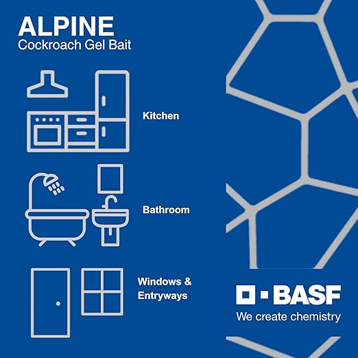 BASF Alpine Rotation 2 Cockroach Gel Bait Roach Killer for Indoor or Outdoor Infestation Control, Syringe Applicator 30 gram, 4 Pack