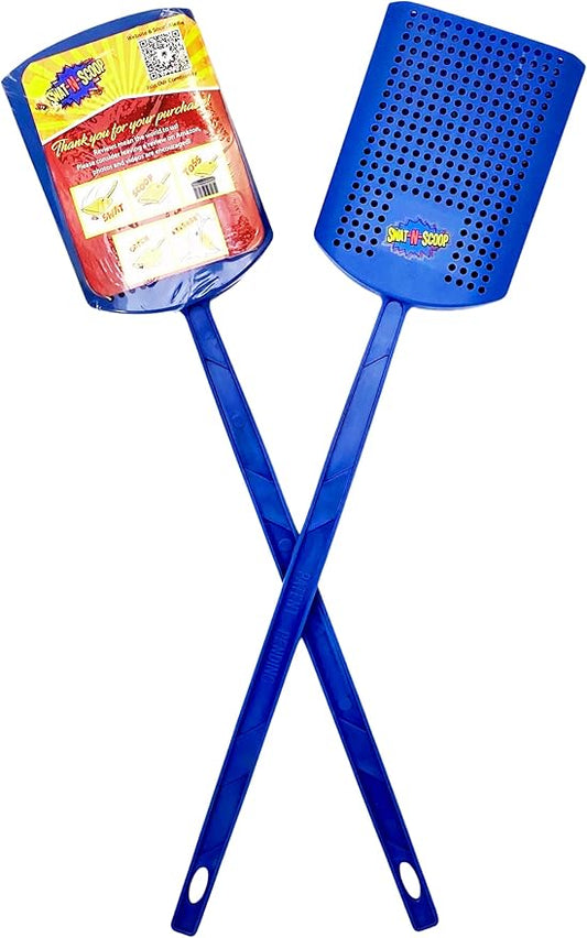 Heavy Duty Fly Swatter and Spider Catcher and Release. Insect Fly Catchers for Inside Home. House Fly Swatter or Humane Bug Catcher with Built in Insect Scoop. (2, Blue)
