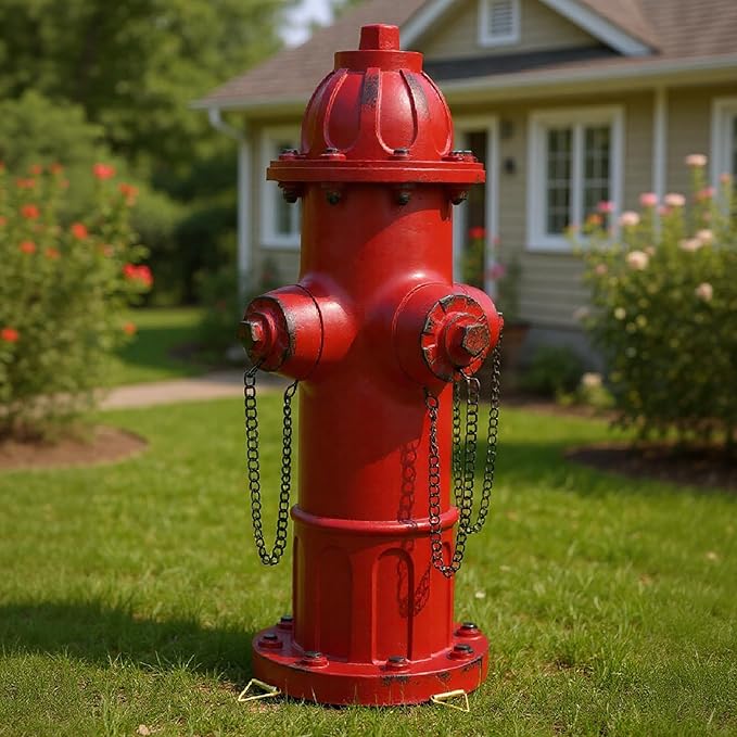 Fire Hydrant for Dogs to Pee On, Dog Fire Hydrant Pee Post Outdoor Statue for Yard Lawn Decor, Fake Fire Hydrant for Porch Garden Decorative, 13.5" H × 5.9" L × 5.1" W (Modern)