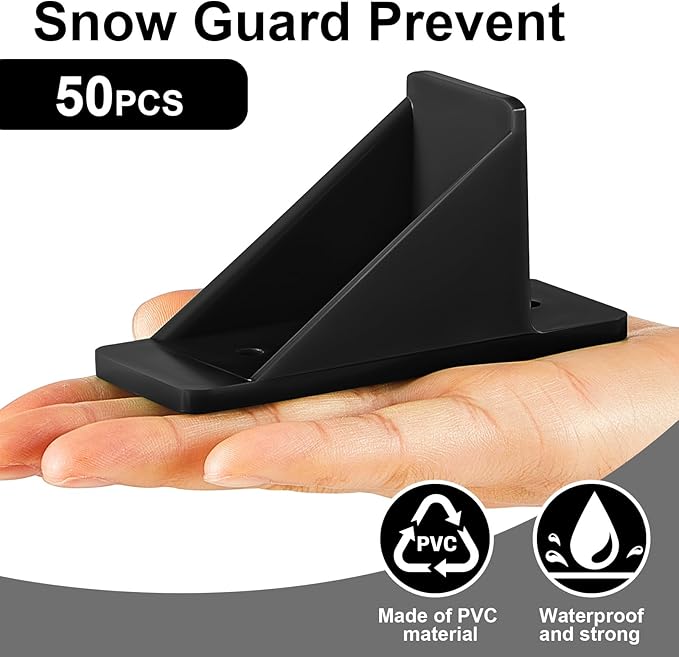 Taiyin Mini Snow Guards for Metal Roofs Prevent Sliding Ice Snow Stop Buildup Block to Stop Ice from Sliding Off Your Metal Roof