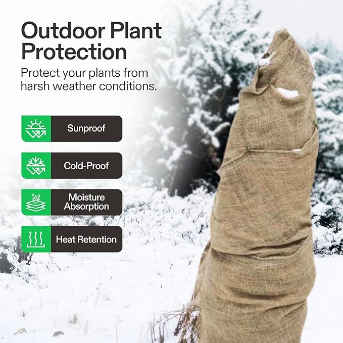 VIVOSUN 15 in x 40 ft Premium Burlap Fabric Roll, 10 oz Heavy Duty High Density Natural Jute Fiber, Multipurpose Burlap for Gardening, Outdoor Plant Care, Weed Barrier, DIY Crafts, and Decoration