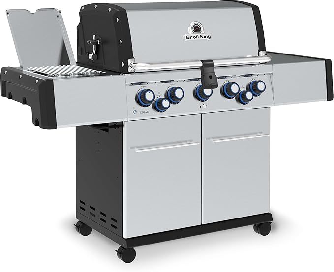 Broil King 958947 Regal S 590 Pro IR Natural Gas Grill, 5-Burner, Stainless Steel