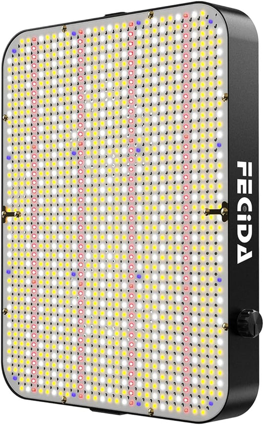 FECiDA Dimmable LED Grow Light 24000 Lumen 260 Watt, 2024 Best 3x3 2x4 ft Grow Tent Light, UV-IR Included Full Spectrum Plant Growing Lamps with 1176PCS LEDs, Daisy Chian Function, Quiet Built-in Fan