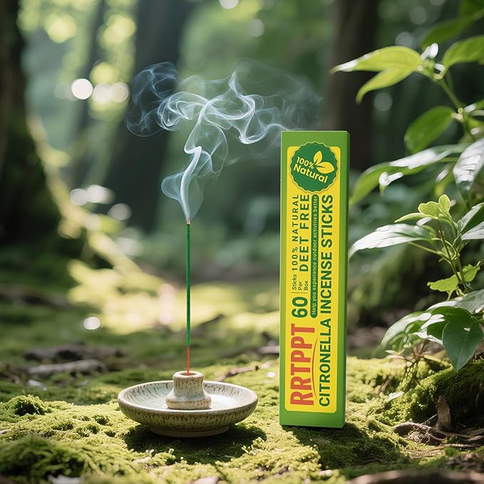 Citronella Incense Sticks with Natural Ingredients Citronella Oil Lemongrass and Rosemary Oil Help You Better Enjoy Outdoor Life (60 Sticks)