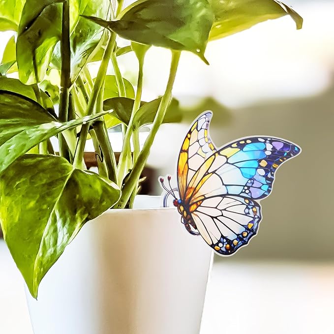 Hanging Planters for Indoor Outdoor Plants-Planters Hanging Plant Butterfly Decor 2 Pcs Garden Decor Plant Accessories Farmhouse Decor-Gifts Ideas for Mom