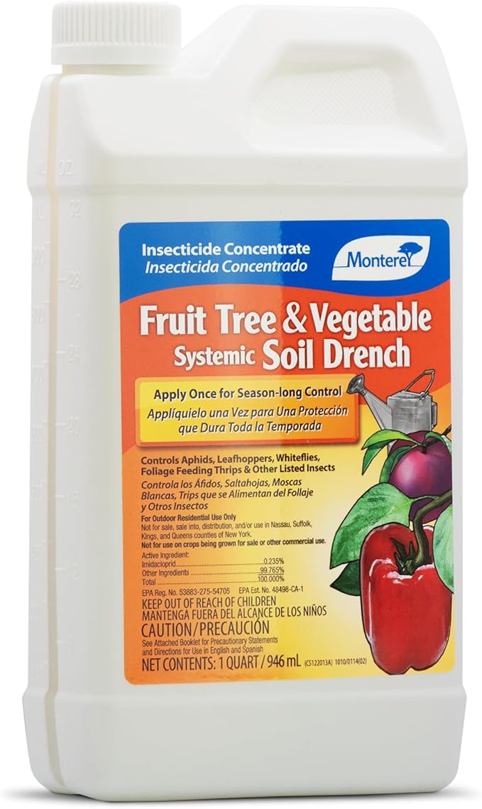 Monterey Fruit Tree & Vegetable Systemic Soil Drench, 32 oz, 32 oz.