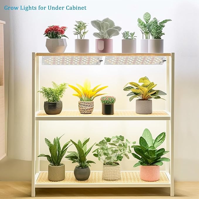 Led Grow Light,Grow Lights for Indoor Plants Full Spectrum, 316leds Plant Lights for Indoor Growing with 3/9/12H Timer, 10 Types of Brightness Grow Light for Seed Starting (4pcs)