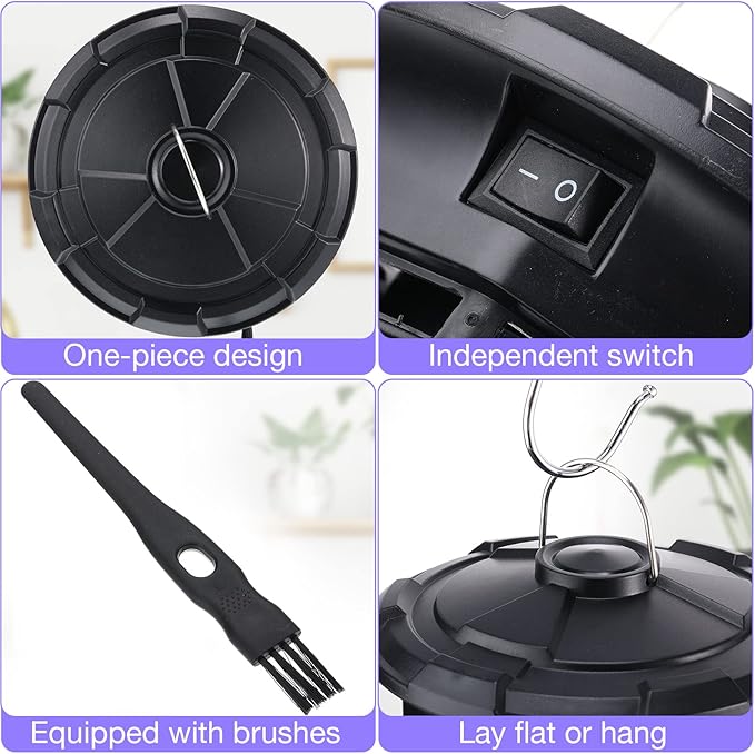 3 Pieces Bug Zapper Outdoor Indoor Electric Mosquito Zappers Fly Traps Waterproof Mosquito Killer Electronic Insect Killer Catcher with Light for Home, Garden, Backyard, Camping, Patio, Room