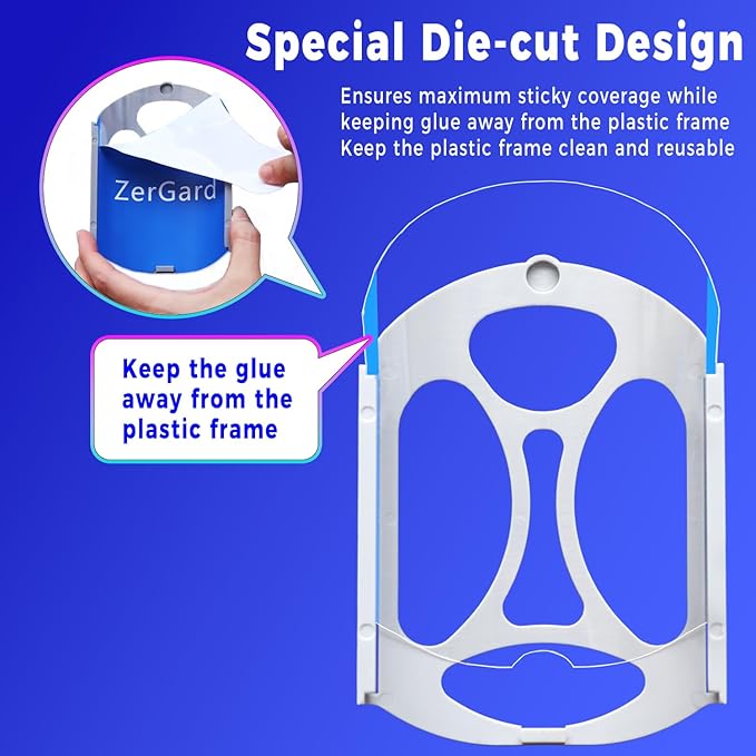 Flying Insect Trap, ZerGard Indoor Plug in Bug Catcher with UV Light (2 Devices+10 Refills) Captures Mosquito Gnat Moth Fruit Flies for Kitchen, Living Room, Bedroom, ZM002