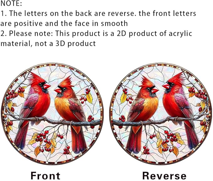 Xmas Suncatcher Bird Window Hanging - Christmas Snowman Suncatcher for Door Terrace Garden Home Decor， Winter Rainbow Maker Birthday Gifts for Lovers Women Men Dad Mom