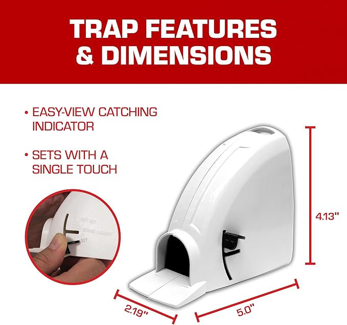 Tomcat Kill & Contain Mouse Trap, Never See a Dead Rodent Again, 2 Traps