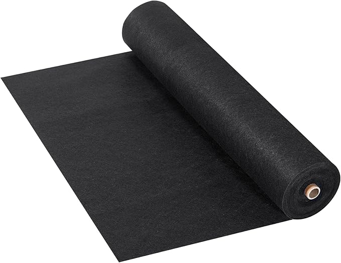 VEVOR Geotextile Landscape, 6ft x 50ft 8 oz, Non-Woven PP Drainage 350N Tensile Strength & 440 N Load Capacity, for Ground Cover, Garden Fabric, French Drains, Black