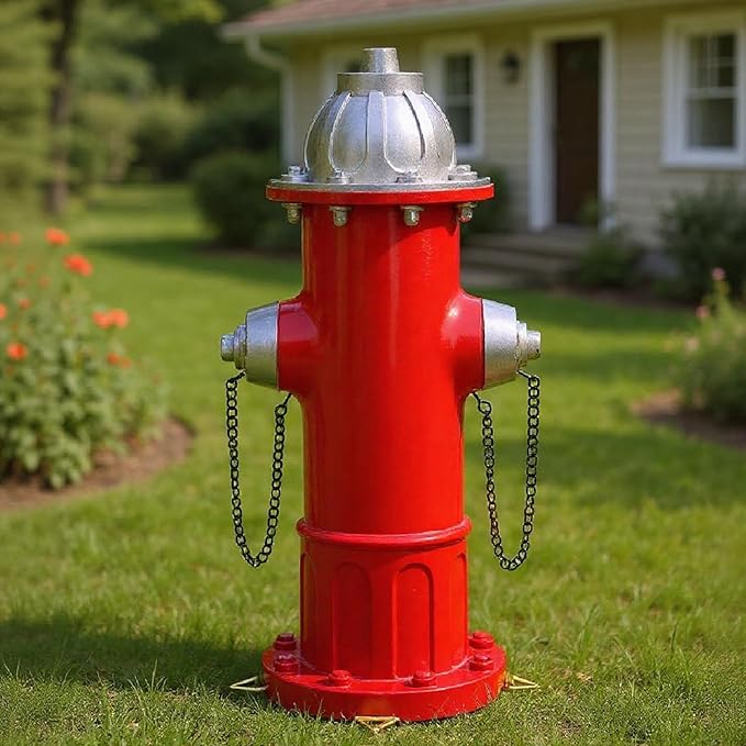 Fire Hydrant for Dogs to Pee On, Dog Fire Hydrant Pee Post Outdoor Statue for Yard Lawn Decor, Garden Sculpture Dog Porch Potty, 13.5" H × 5.9" L × 5.1" W (Retro)