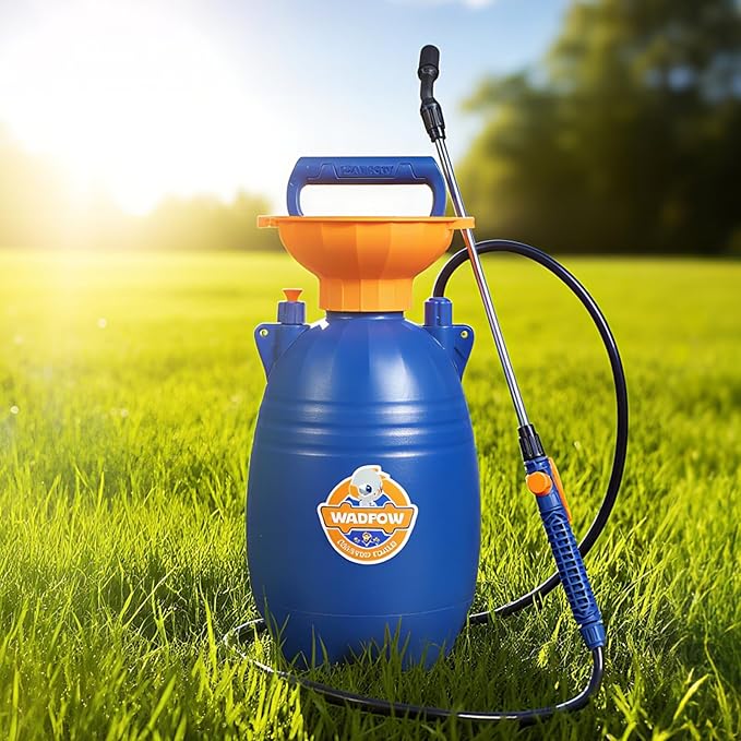 WRS1550 1.32 Gallon Pump Pressure Sprayer, Lawn & Garden Water Spray Bottle for Pests Controlling, Garden Watering and Household Cleaning