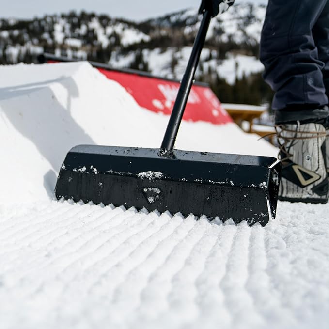 DMOS Stealth Shovel - Lightweight, Heavy-Duty Aluminum Sand & Snow Shovel with Extendable & Collapsible Handle for Camping, Overlanding, Survival, & Off-Road Use - Blackout - X-Wide