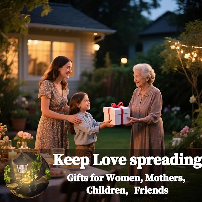 Elephant Solar Garden Statue Outdoor Watering Lights Decor, 12″H Large Lawn Ornaments, Animal Yard Decorations for Patio Porch Backyard Balcony, Birthday Gifts for Women