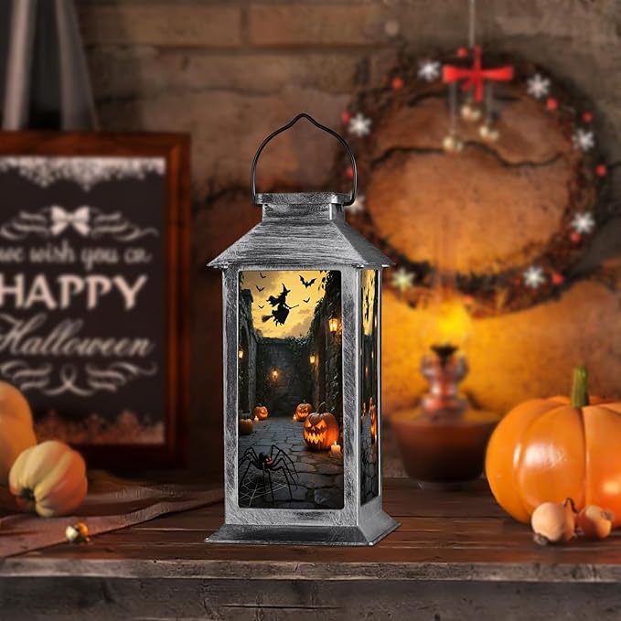 Halloween Decorations Outdoor,Halloween Hanging Decorations,Solar Lantern,Decor for Home Outside Porch Garden Yard Lawn Party Decorations