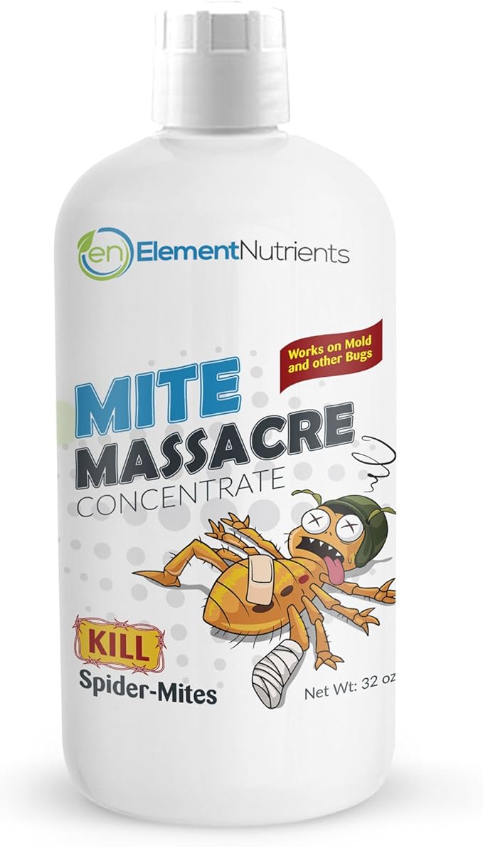 Mite Massacre 32 oz. Spider Mite Killer and Powdery Mildew Fighter - Makes 32 GALLONS of Spray …