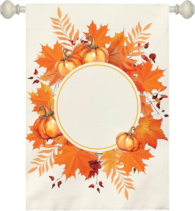 Personalized Monogram Garden Flag Custom Initial Outdoor Yard Flags Seasonal Decoration Double Sided Polyester House Banner for Family Home Porch Lawn Patio Welcome Sign 28 x 40 Inch