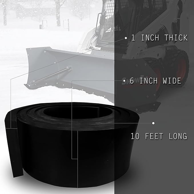 SIMOND STORE 1" x 6" x 10 ft. Snow Pusher, Cutting Edge, Snow PLOW Rubber…