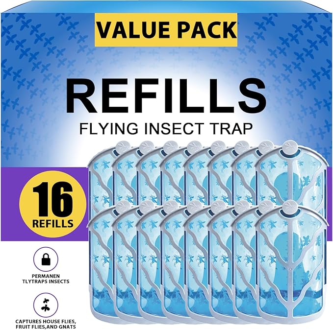 BAIMNOCM 16 Pack Refills Cartridge Compatible with Flying Insect Trap M364 M364A and Max, White