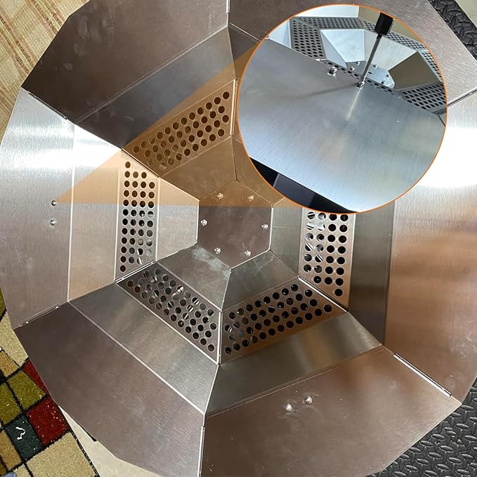 KEESHA Heat Deflector for Solo Stove Yukon 27" Heat Plate for Fire Pits Heat Deflector for Solo Stove Yukon Accessory with 3 Detachable Legs, 304 Stainless Steel