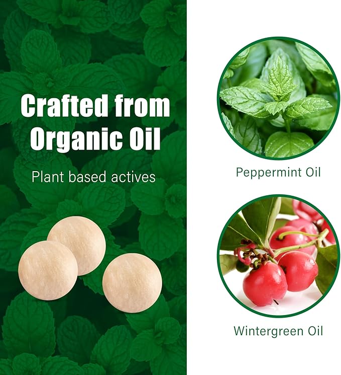 Peppermint Oil Rodent Repellent: Natural Repel Deterrent Balls for Mice and Rats - Control Mouse Away with Repellent Bags and Pouches for Car House and Indoor 8 Pack (Package of 1)